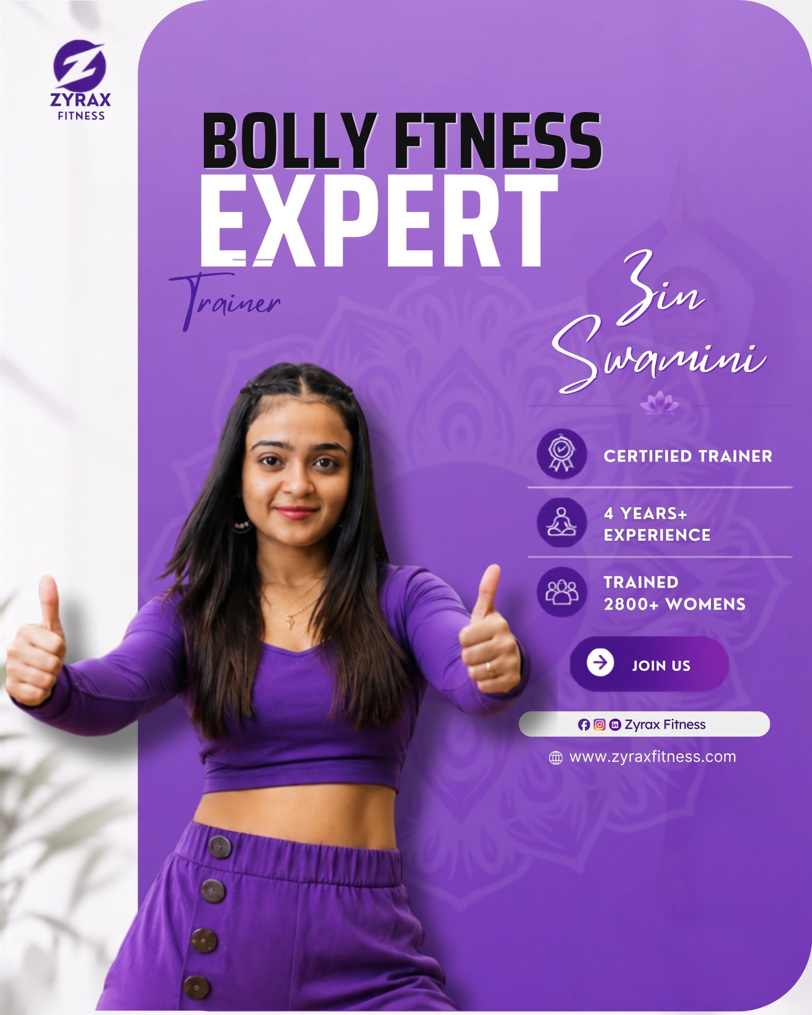 Swamini, Zyrax Zumba Expert Trainer - Zumba dance workout